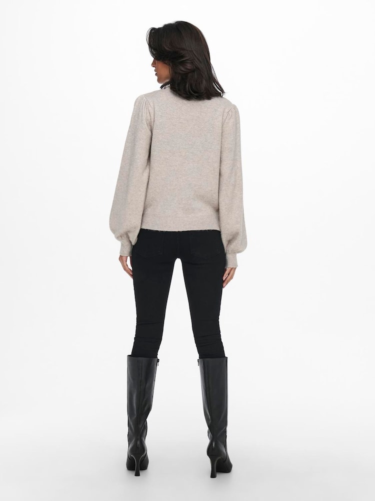 Gri - JDY High Neck Knitted Pullover Jumper - Image 2 of 6