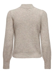 Gri - JDY High Neck Knitted Pullover Jumper - Image 6 of 6