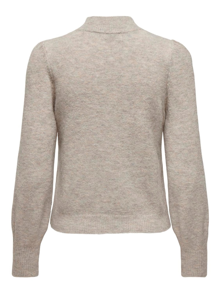 Gri - JDY High Neck Knitted Pullover Jumper - Image 6 of 6