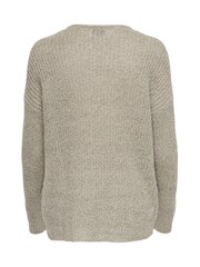 JDY Natural V-Neck Knitted Pullover Jumper - Image 6 of 6