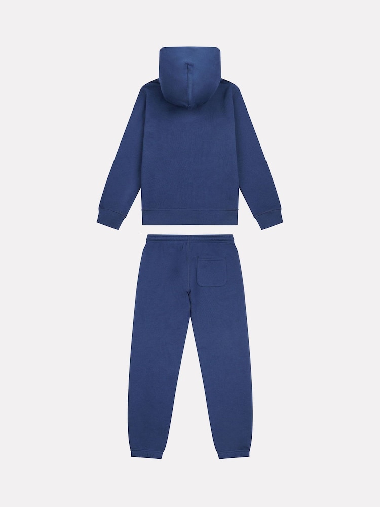 New Balance Blue Boys Small Brush Back Logo Hoodie Set - Image 2 of 4