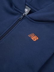 New Balance Blue Boys Small Brush Back Logo Hoodie Set - Image 4 of 4