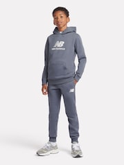 Azul - New Balance Boys Brush Back Stacked Logo Hoodie Set - Imagen 1 de 9