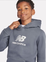 Azul - New Balance Boys Brush Back Stacked Logo Hoodie Set - Imagen 6 de 9