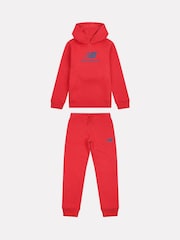 Rojo - New Balance Boys Brush Back Stacked Logo Hoodie Set - Imagen 1 de 4