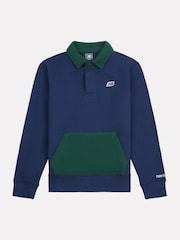 New Balance Blue Boys Premium Rugby 100% Cotton Shirt - Image 5 of 6