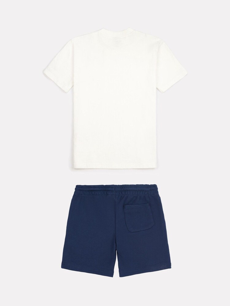 New Balance Cream Baby Boys T-Shirt and Shorts Set - Image 2 of 8