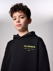 smALLSAINTS Black/Lime Oversized Underground Pullover Hoodie - Image 4 of 8