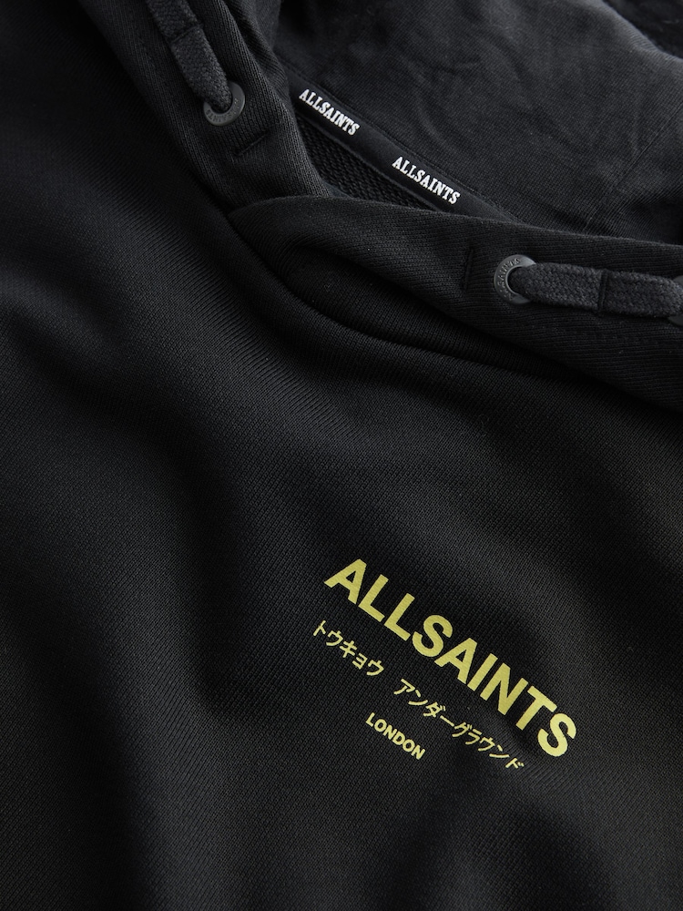 Noir/vert citron - SmallSaints Oversized Underground Pullover Sweat-shirt à capuche - Image 7 of 8