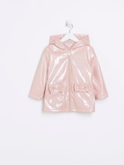 معطف مطر للبنات مزيّن بفيونكة من River Island - صورة 1 من 4
