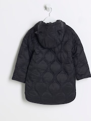 River Island – wattierter Mantel mit Kapuze für Mädchen - Bild 2 von 4