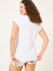 FatFace Ivory 100% Cotton Pyjama Top - Image 2 of 6