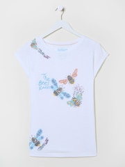 FatFace Ivory 100% Cotton Pyjama Top - Image 6 of 6