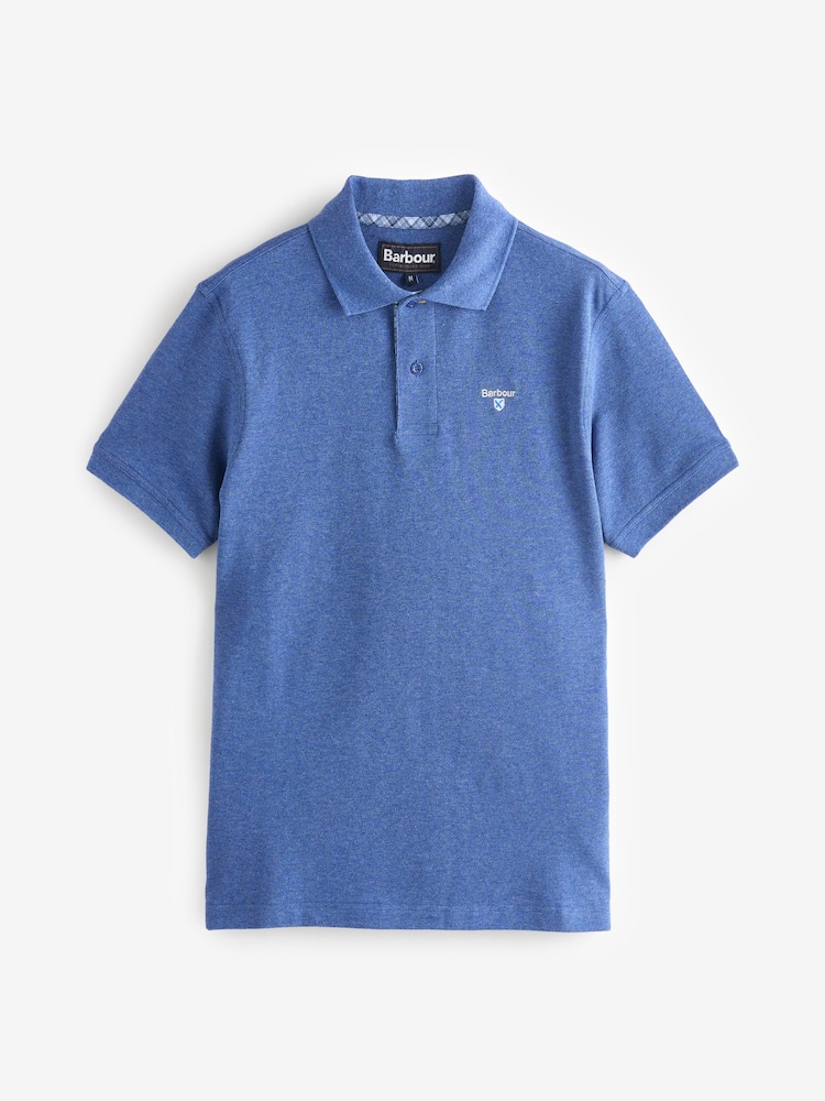 Barbour® Dark Chambray Marl Classic Polo Shirt - Image 3 of 3
