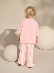 Pink Stripe Ice Cream Top & Flare Leggings Set (3mths-7yrs) - Image 2 of 9