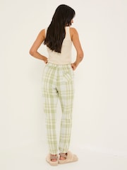 FatFace Cora Green 100% Cotton Check Pyjama Bottoms - Image 3 of 6