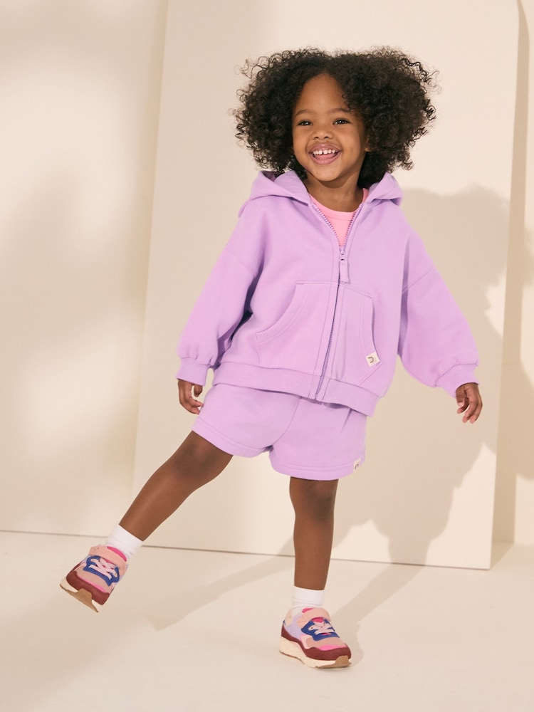 Violet lilas - Sweat à capuche zippé (3mths-7yrs) - Image 3 of 8
