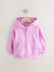 Lilac Purple Zip Through Hoodie (3mths-7yrs) - Image 5 of 8