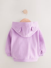 Lilac Purple Zip Through Hoodie (3mths-7yrs) - Image 6 of 8