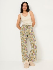 FatFace Lola Multi Peacock Linen Blend Pyjama Bottoms - Image 1 of 6