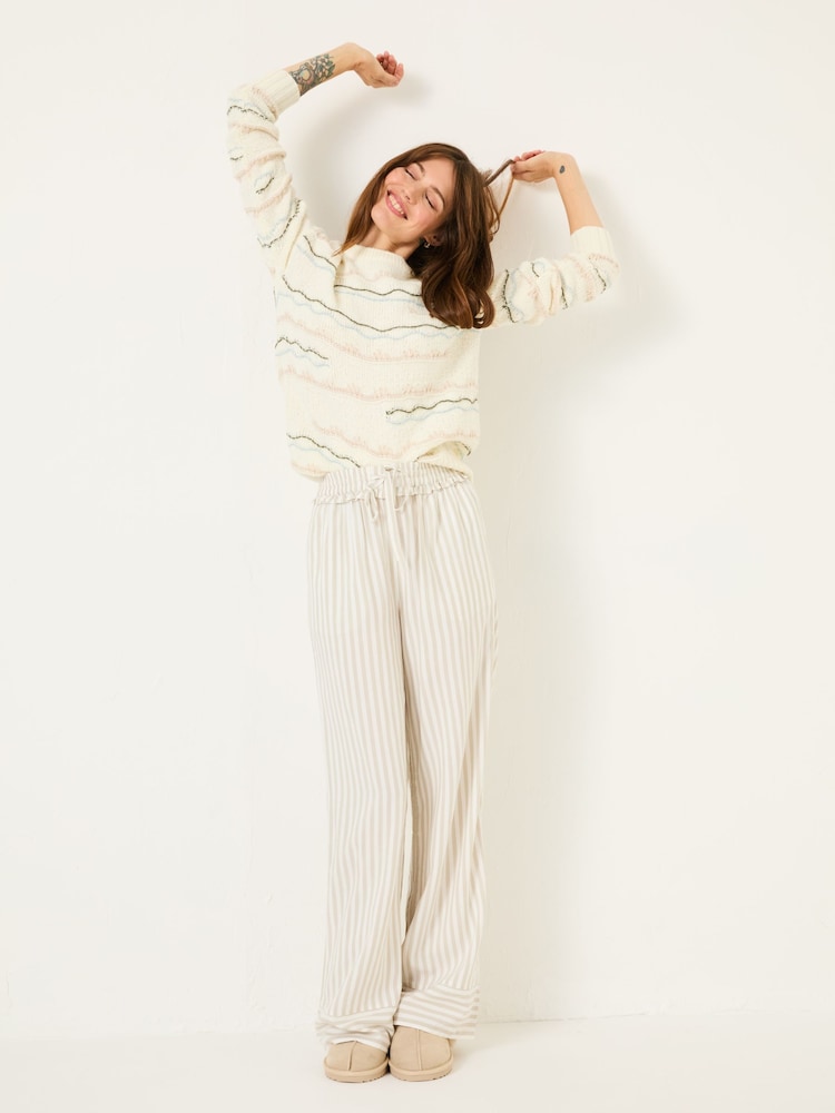 FatFace Lola Natural Stripe Pyjama Bottoms - Image 1 of 5 FatFace Lola Natural Stripe Pyjama Bottoms - Image 1 of 5