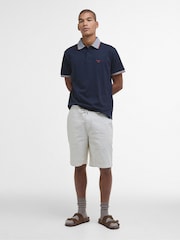 Barbour® Navy/Red Cornsay 100% Cotton Polo Shirt - Image 2 of 6