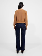 French Connection Brown Lilly Mozart Crew Neck 100% Cotton Jumper - Image 2 of 4