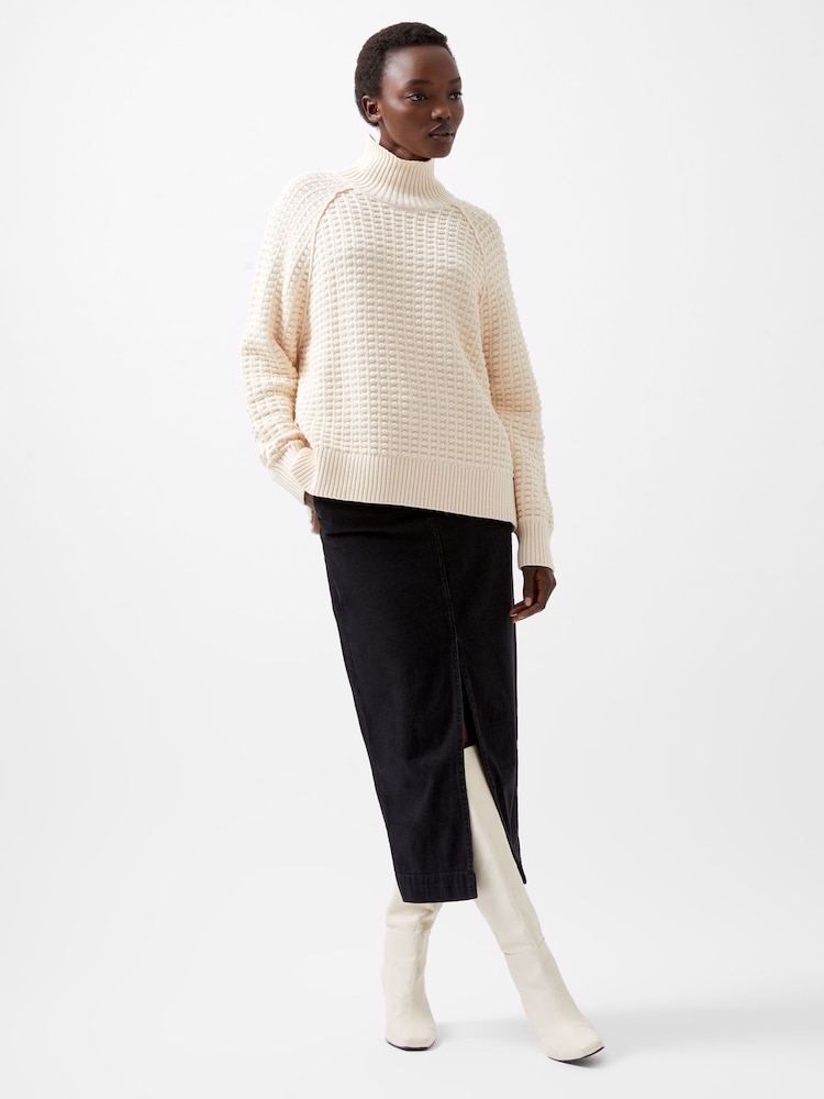Pulover din bumbac French Connection Keya Popcorn Knit Mozart 100% - Image 1 of 4