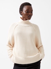 Pulover din bumbac French Connection Keya Popcorn Knit Mozart 100% - Image 3 of 4