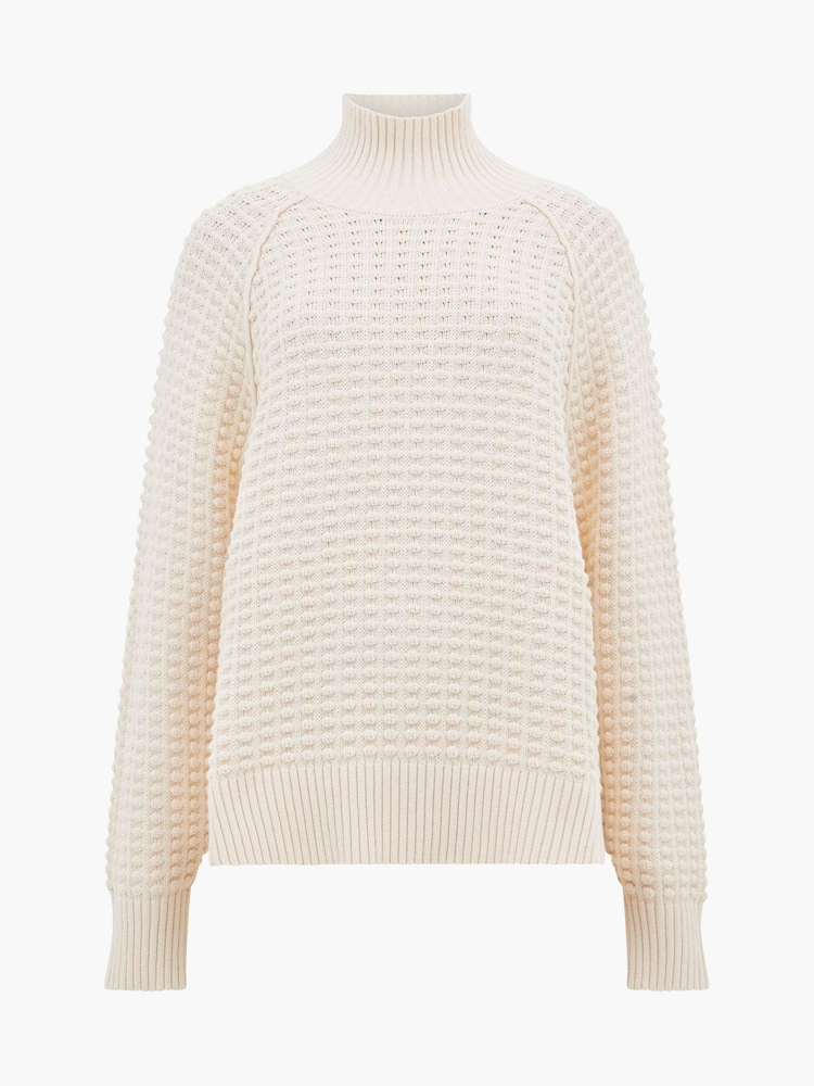 French Connection Cream Keya Popcorn Knit Mozart 100% Cotton Jumper - Image 4 of 4 French Connection Cream Keya Popcorn Knit Mozart 100% Cotton Jumper - Image 4 of 4