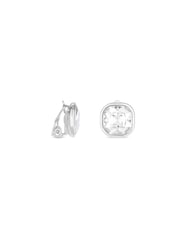 Jon Richard Silver Tone Crystal Stone Clip Earrings - Image 1 of 2