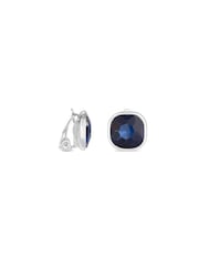 Jon Richard Silver Tone Blue Stone Clip Earrings - Image 1 of 2