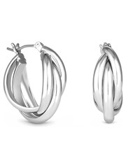 Jon Richard Silver Tone Polished Interlocking Hoop Earrings - Image 1 of 3