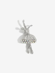 Jon Richard Silver Tone Gift Boxed Crystal Ballerina Brooch - Image 2 of 3