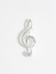 Jon Richard Silver Tone Gift Boxed Crystal Music Note Brooch - Image 2 of 3