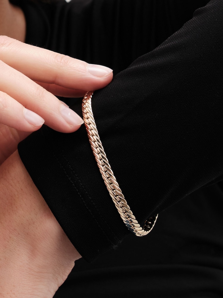 Jon Richard Gold Tone Herringbone Chain Bracelet - Image 3 of 3