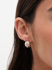 Jon Richard Gold Tone Polished Crystal Dome Stud Earrings - Image 2 of 3