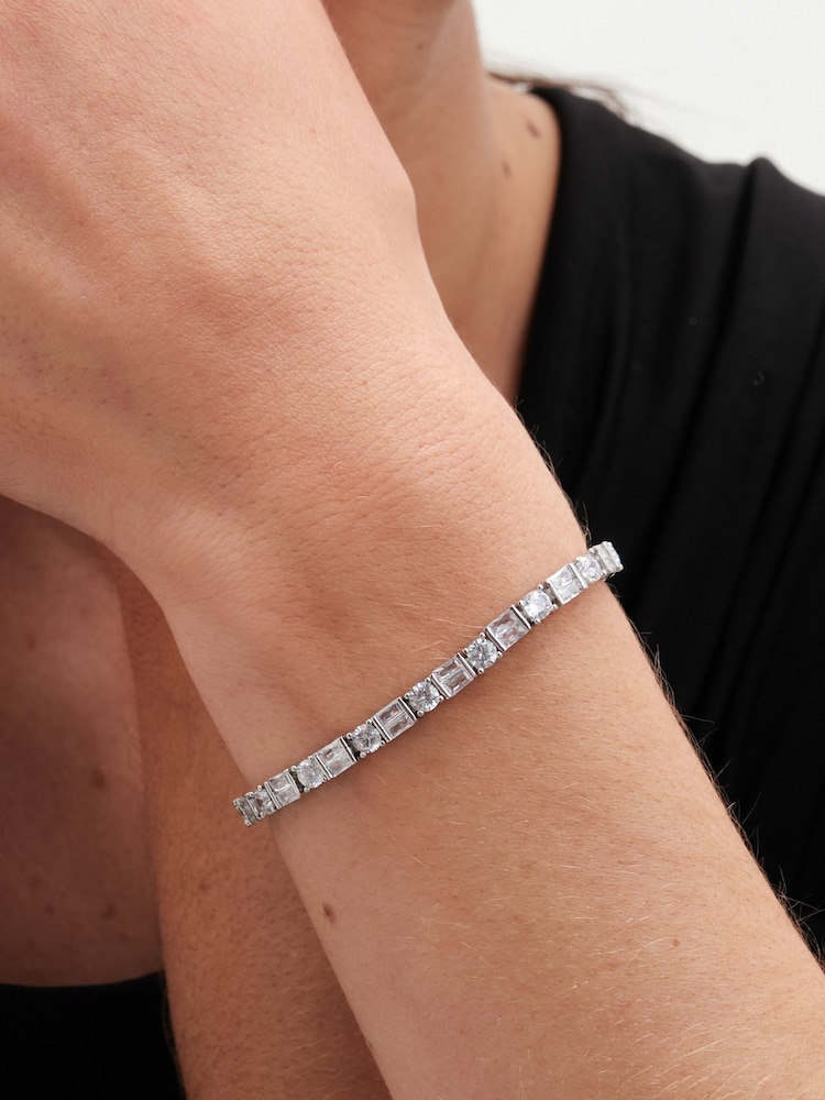 Jon Richard Silver Tone Crystal Baguette Bracelet - Image 2 of 4