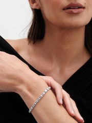 Jon Richard Silver Tone Crystal Baguette Bracelet - Image 3 of 4