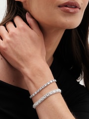 Jon Richard Silver Tone Crystal Baguette Bracelet - Image 4 of 4