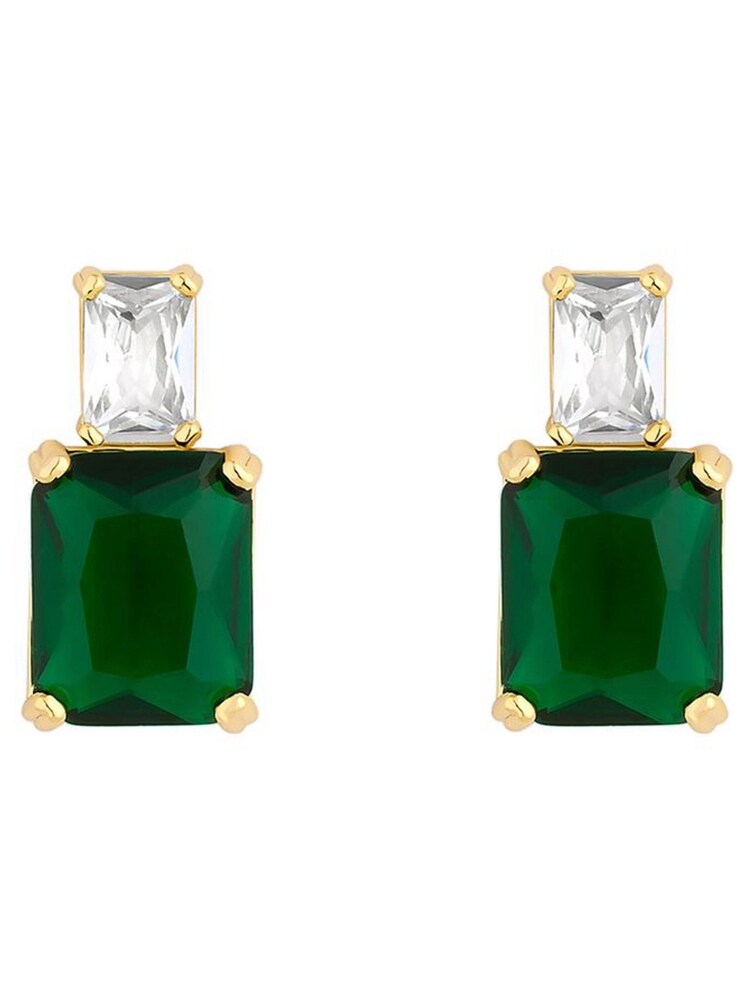 Jon Richard Gold Tone Emerald Stud Earrings - Image 1 of 2 Jon Richard Gold Tone Emerald Stud Earrings - Image 1 of 2