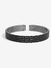 Jon Richard Black Jet Diamante Cuff Bracelet - Image 3 of 4
