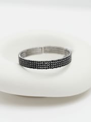 Jon Richard Black Jet Diamante Cuff Bracelet - Image 4 of 4