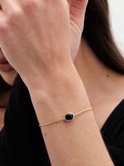 Jon Richard Gold Tone Jet Stone Toggle Bracelet - Image 1 of 3