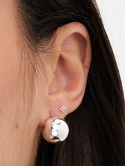 Jon Richard Silver Tone Orb Stud Earrings - Image 2 of 3