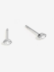 Simply Silver Silver Tone 925 Cubic Zirconia Marquise Stud Earrings - Image 1 of 3