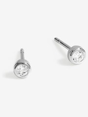 Simply Silver Silver Tone 925 Cubic Zirconia Mini Besel Stud Earrings - Image 1 of 3