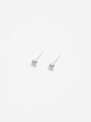 Simply Silver Silver Tone 925 Cubic Zirconia Mini Besel Stud Earrings - Image 2 of 3