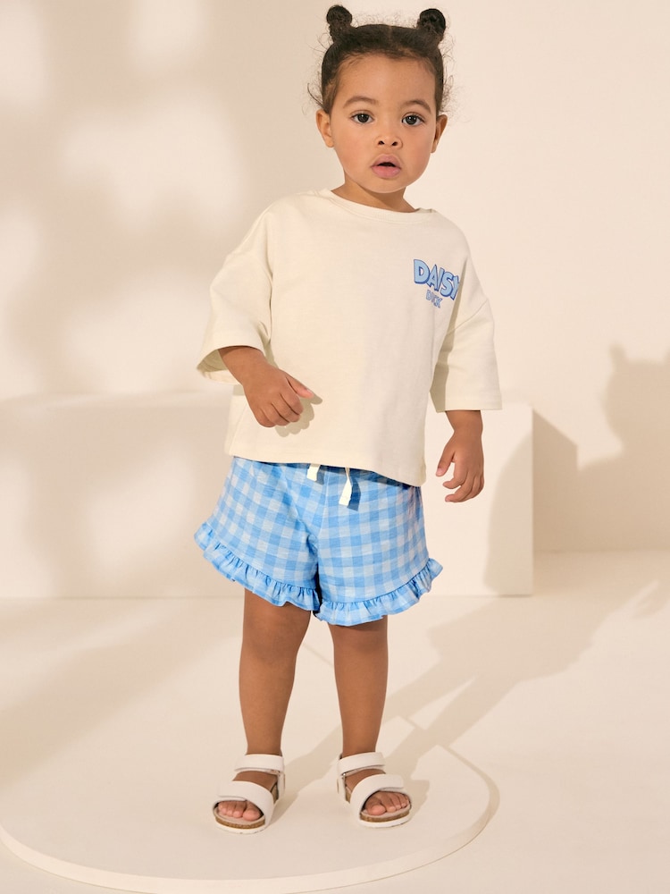 Cream Daisy Duck Top & Shorts Set (3mths-7yrs) - Image 2 of 8
