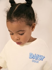 Cream Daisy Duck Top & Shorts Set (3mths-7yrs) - Image 4 of 8